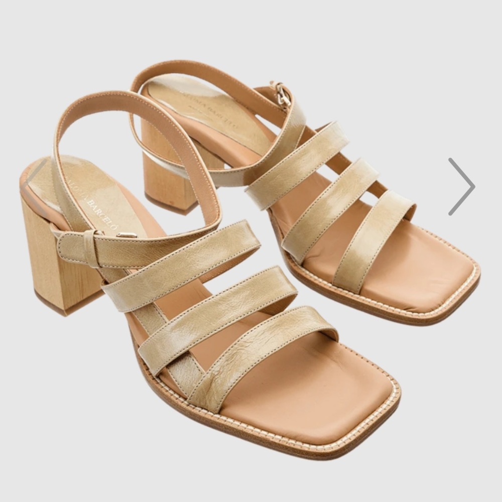 PALOMA BARCELO
Women's beige leather sandals with square toe size 36 US 6 - Picture 3 of 17